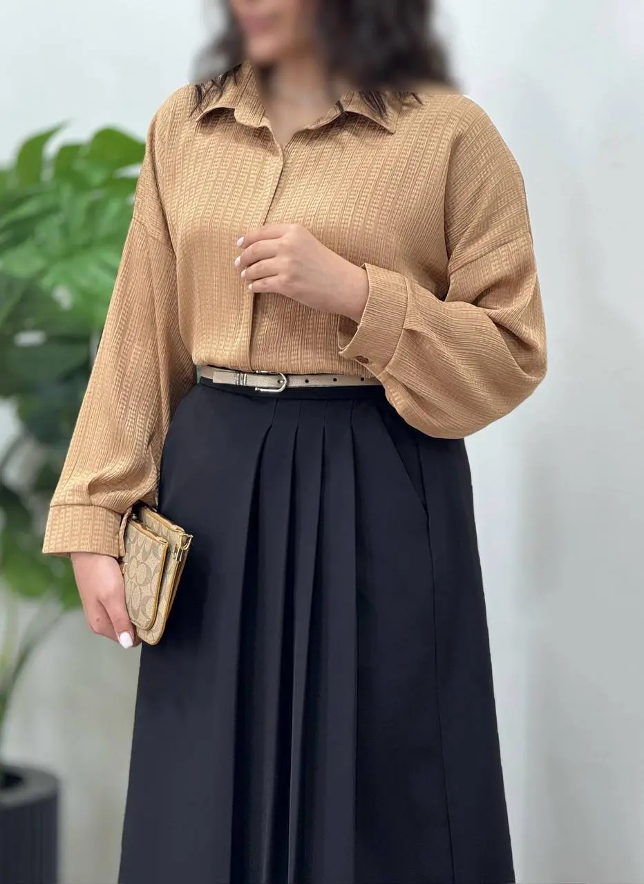 شومیز ساتن ابریشم سیمین